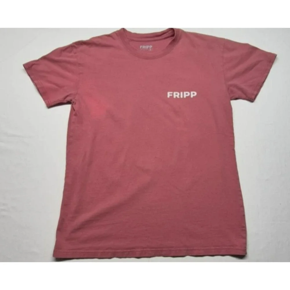 Fripp men's red dog theme short sleeve graphic t-shirt sz. S 100%‎ cotton